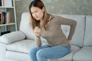Person feeling burning sensation in their rectum